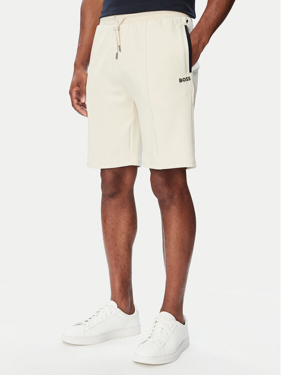 BOSS BOSS Športové kraťasy Sense  50566917 Krémová Regular Fit