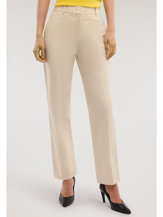 Trussardi Trussardi Pantaloni di tessuto P231A102346N002 Crema Regular Fit