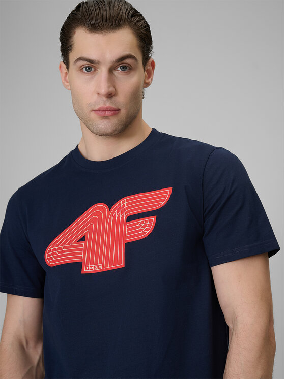 4F 4F T-Shirt COMMERCIAL 3 Granatowy Regular Fit