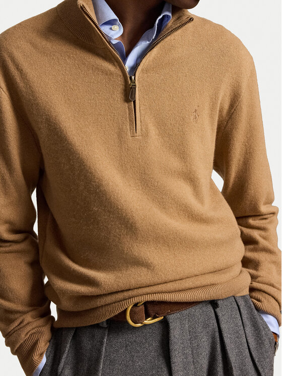 Polo Ralph Lauren Polo Ralph Lauren Pulover 710876756505 Temno bež Regular Fit