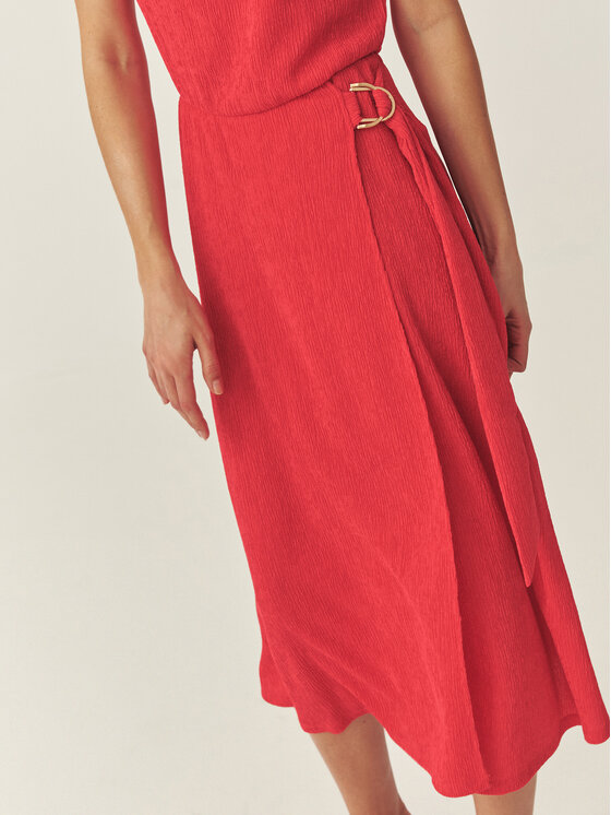 TATUUM Tatuum Sukienka dzianinowa SADI Czerwony Flare Fit