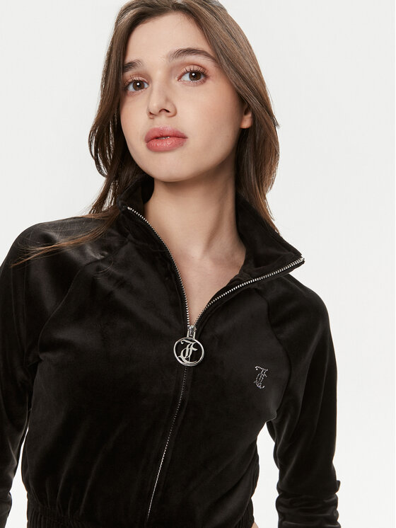 Juicy Couture Juicy Couture Mikina Tasha JCWCT24306 Čierna Slim Fit