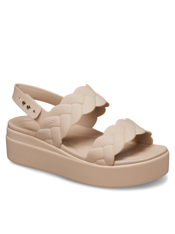 Crocs Crocs Sandále Brooklyn Woven Upper LW 209977 Béžová