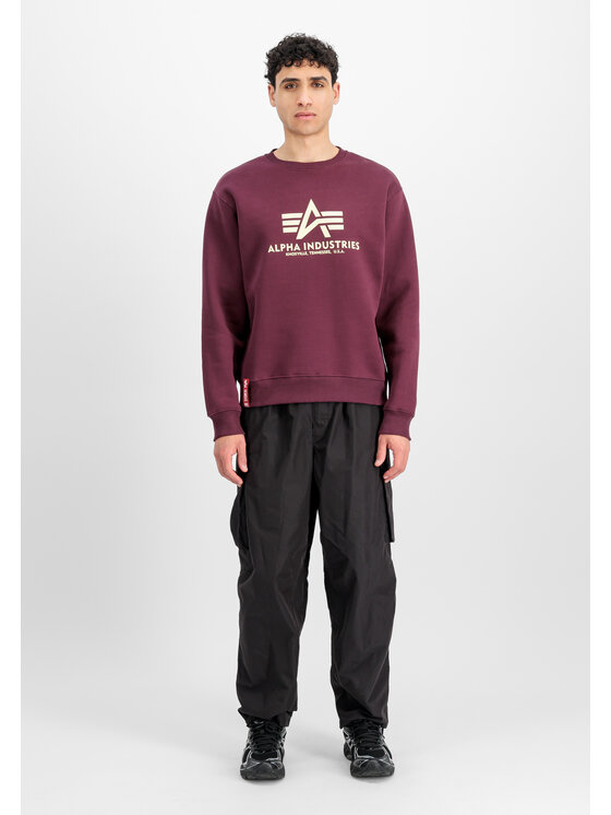 Alpha Industries Alpha Industries Bluza Basic Big Logo Sweatshirt Czerwony Regular Fit