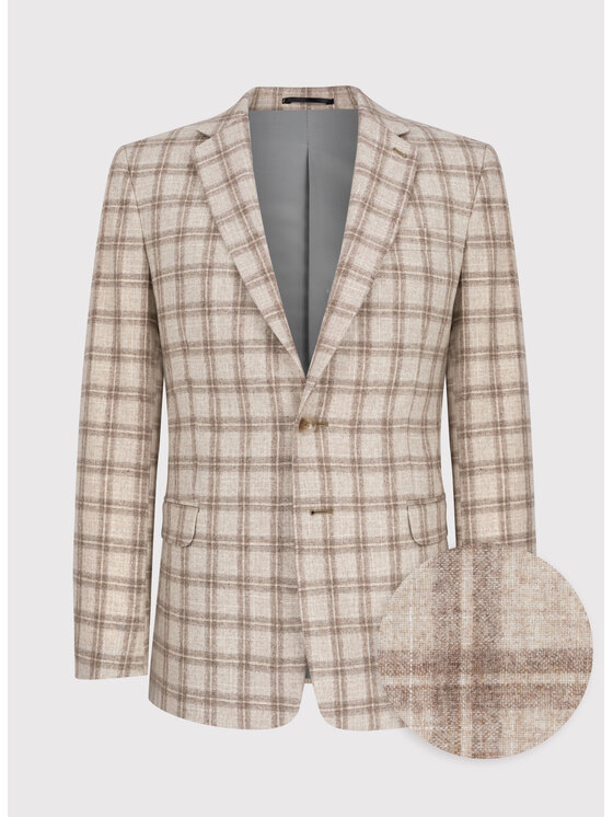 Pako Lorente Pako Lorente Marynarka P22WP-3X-034 Beżowy Slim Fit