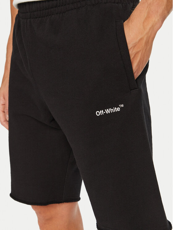 Off-White Off-White Αθλητικό σορτς OMCI006S22FLE0151001 Μαύρο Regular Fit