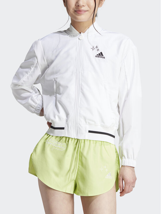 adidas adidas Яке бомбър Scribble IA3137 Бял Loose Fit