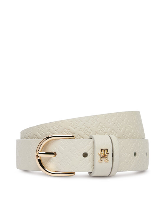 Tommy Hilfiger Tommy Hilfiger Dámsky opasok Ess Effortless 2.5 Go Mono AW0AW18856 Biela