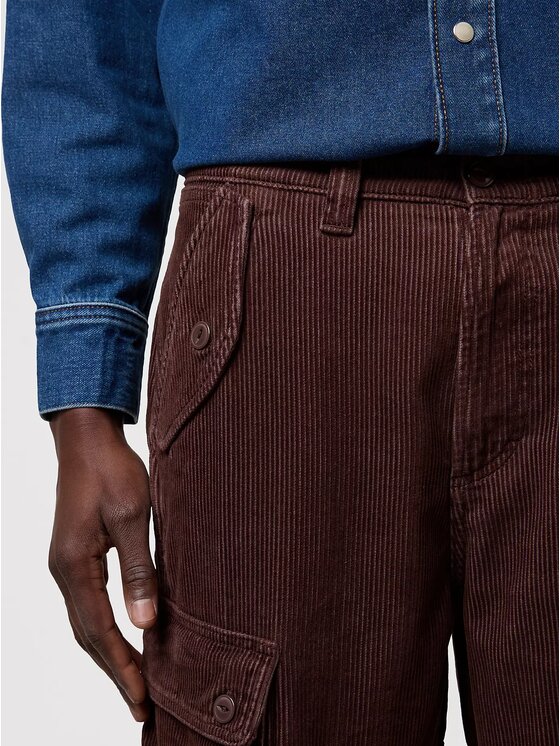 Wrangler Wrangler Pantaloni di tessuto CJ LOOSE CARGO Marrone Loose Fit