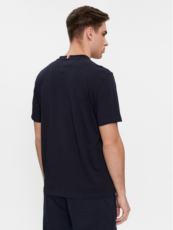 Tommy Hilfiger Tommy Hilfiger T-Shirt Monotype MW0MW33688 Granatowy Regular Fit