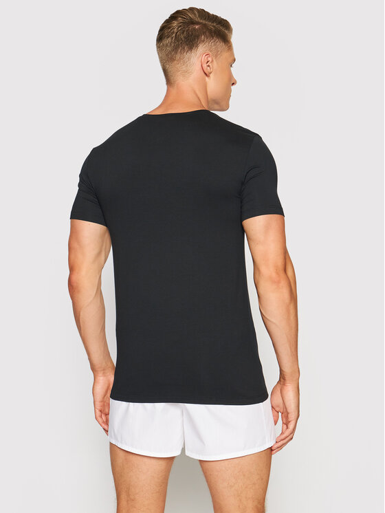 Hanro Hanro Podkoszulek Superior 3089 Czarny Slim Fit