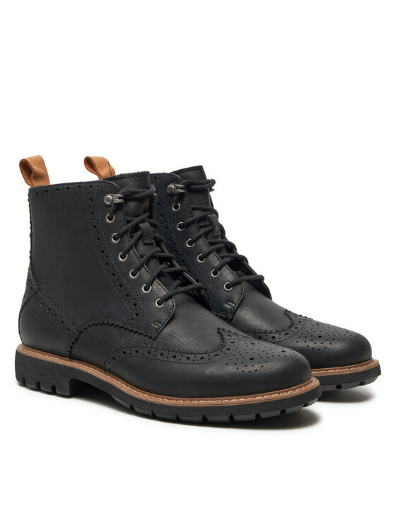 Clarks Clarks Ботуши Batcombe Lord 261348577 Черен