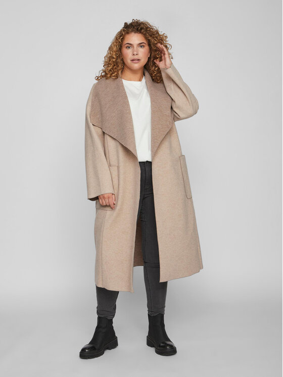 Vila Vila Cappotto di transizione 14087814 Beige Regular Fit
