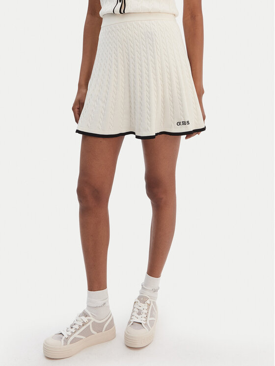 Guess Guess Cпідниця-міні V6RD07 Z4652 Écru Regular Fit