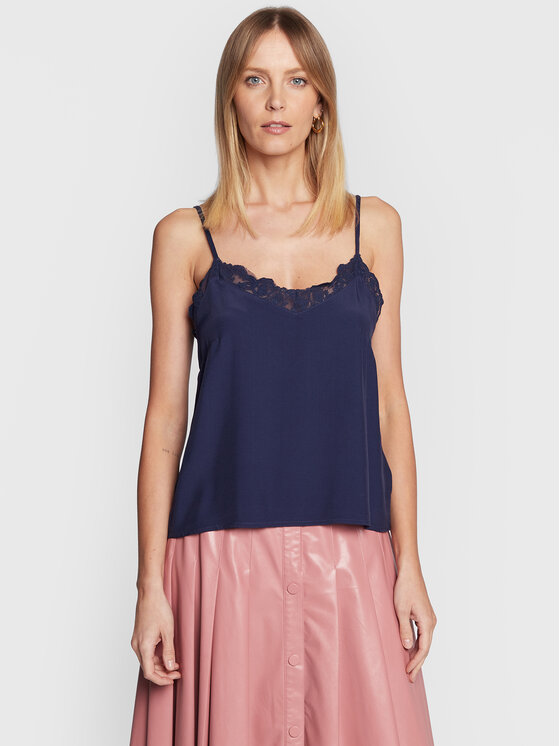 Top Naf Naf Dentelle Blanc pour Femme