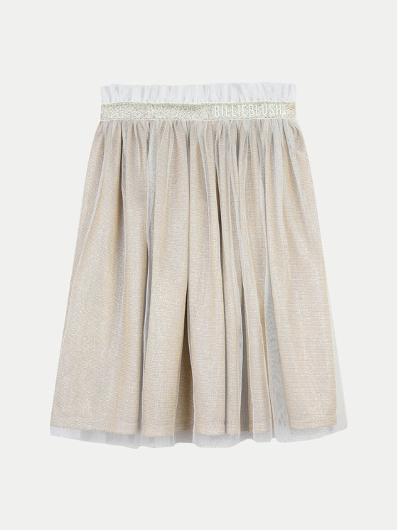 Billieblush Billieblush tylová sukně U20554 Zlatá Regular Fit