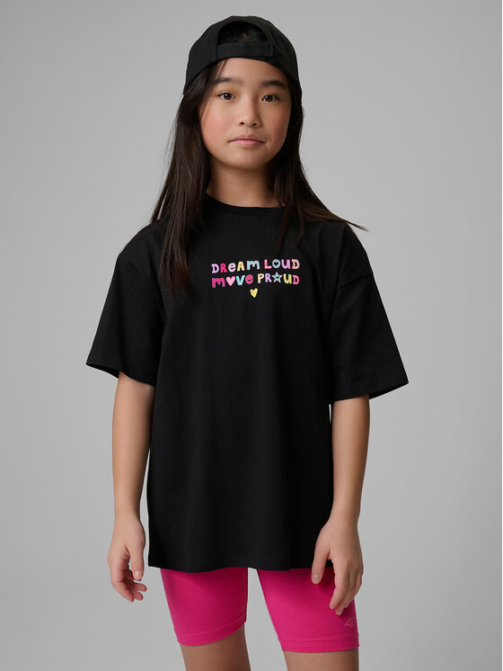 4F 4F T-Shirt ESSENTIAL 3 Czarny Loose Fit