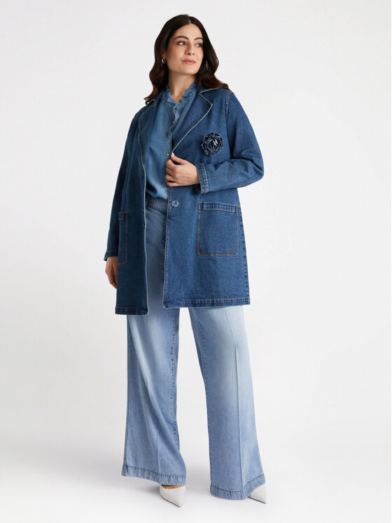 Fiorella Rubino Fiorella Rubino Cappotto F422T001311N034 Blu Regular Fit