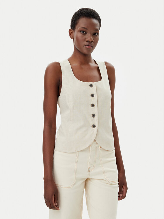 Gap Gap Vestă elegantă 714973-02 Bej Slim Fit