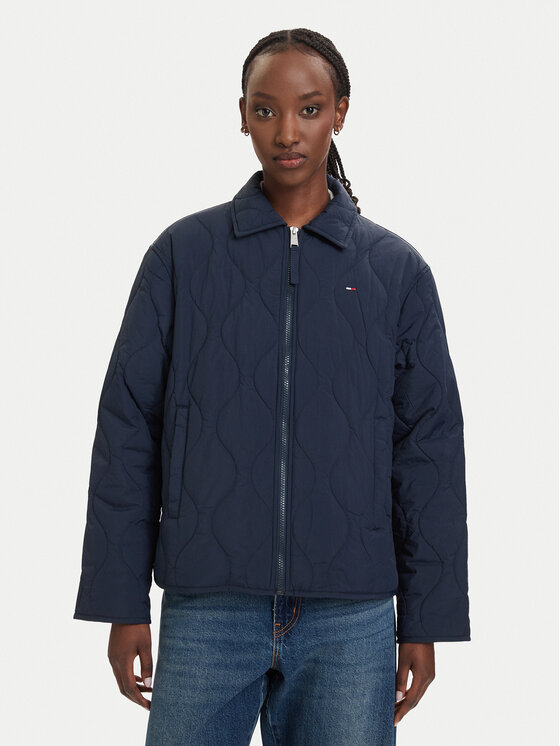 Tommy Jeans Tommy Jeans Demisezoninė striukė Tjw Coach DW0DW22909 Tamsiai mėlyna Regular Fit