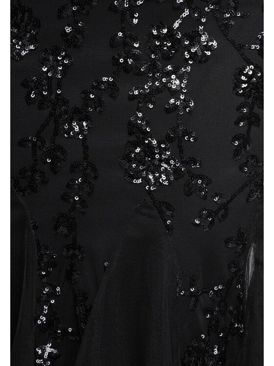 Ombre Ombre Sukienka wieczorowa LA-OM-DLR463 Czarny Slim Fit
