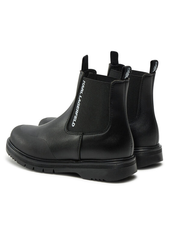 Karl Lagerfeld Kids Karl Lagerfeld Kids Kotníková obuv s elastickým prvkem Z30365 M Černá