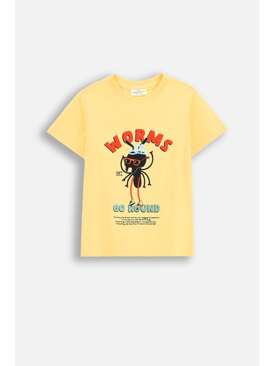 Coccodrillo Coccodrillo T-Shirt WC5143203SBK-004 Żółty Regular Fit
