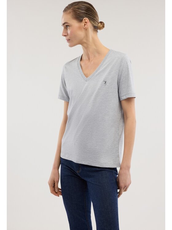 Trussardi Trussardi T-Shirt G1266500254N013 Szary Regular Fit