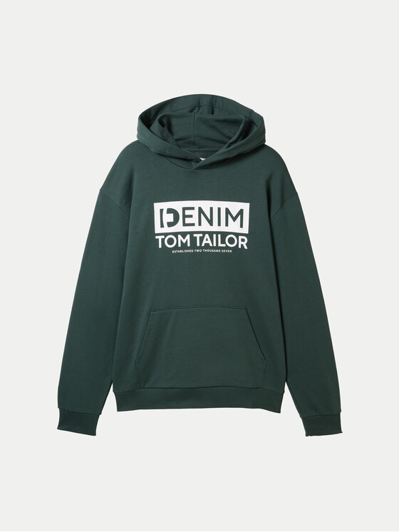 Tom Tailor Denim Tom Tailor Denim Majica dugih rukava 1041482 Zelena Regular Fit