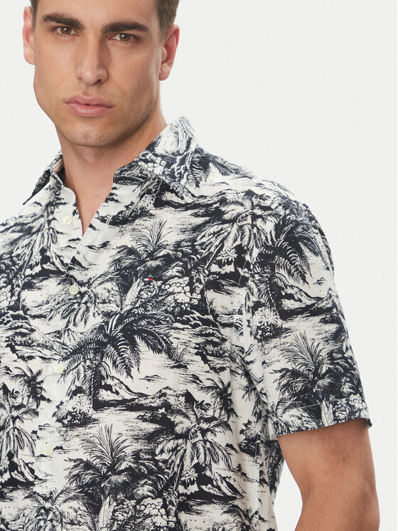 Tommy Hilfiger Tommy Hilfiger Koszula Vacation MW0MW38587 Granatowy Regular Fit