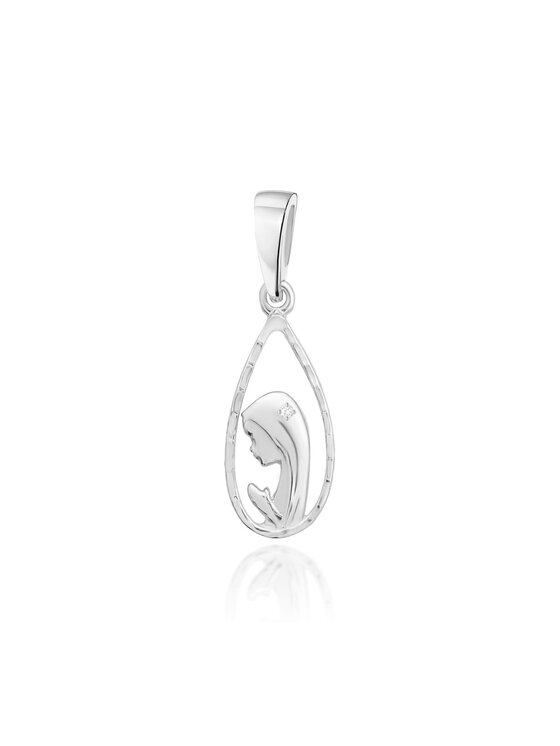 Fugart Fugart Naszyjnik Medalik z żółtego złota z diamentem 0.005 ct FD056-585-B0.005 Złoty
