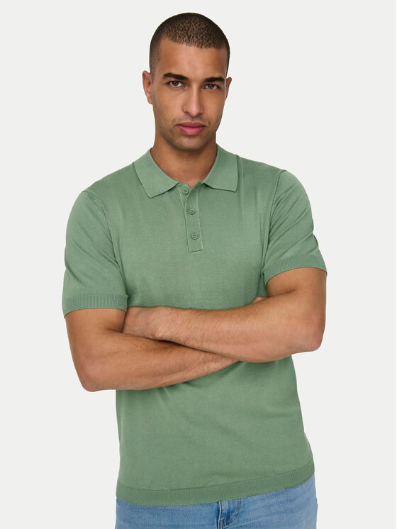 Only & Sons Only & Sons Polo Wyler 22022219 Verde Regular Fit