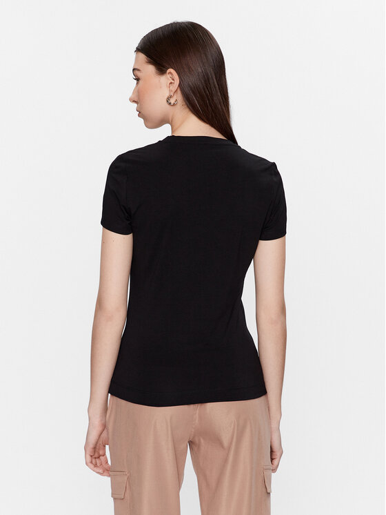 Guess Guess Marškinėliai W3YI38 J1314 Juoda Slim Fit