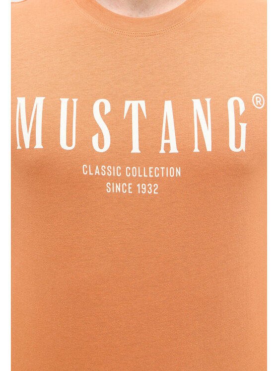 Mustang Mustang T-Shirt AUSTIN Pomarańczowy Regular Fit