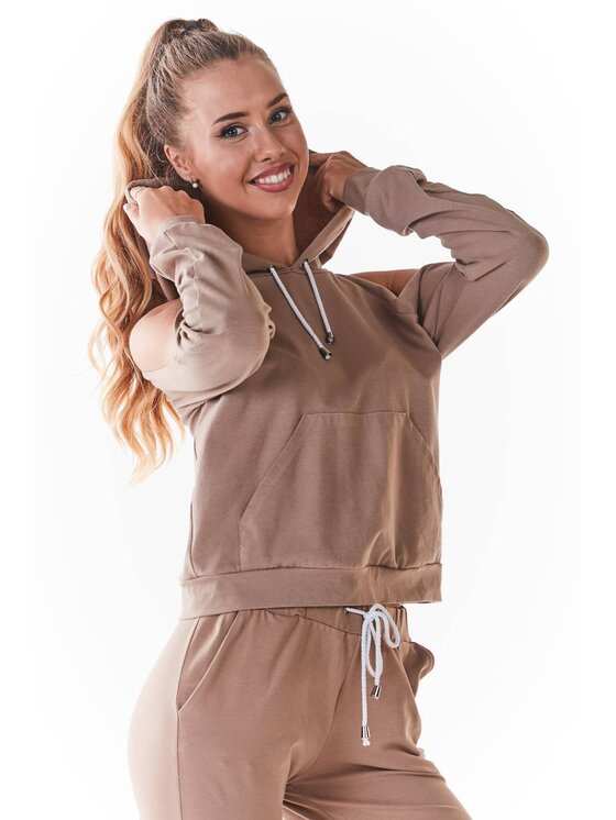 Infinite You Infinite You Bluza M239 Beżowy Basic Fit