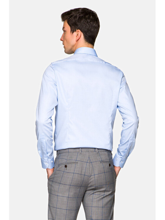 Lancerto Lancerto Koszula Cameron KO051121000021 Błękitny Slim Fit
