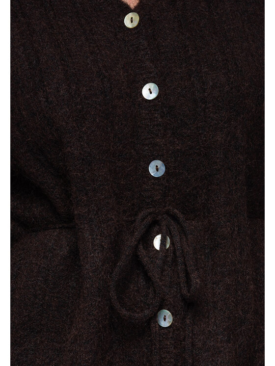 Ombre Ombre Sweter OW-SW-E0012 Brązowy Regular Fit