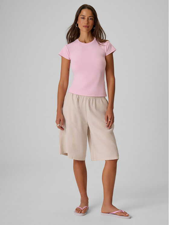 4F 4F Szorty materiałowe OCEANS KEEPERS Kremowy Loose Fit