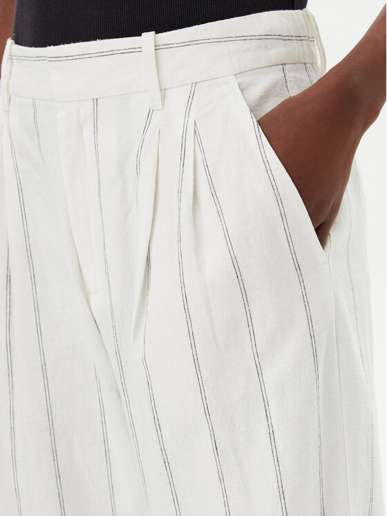 Gap Gap Штани з тканини 713998-01 Écru Wide Leg