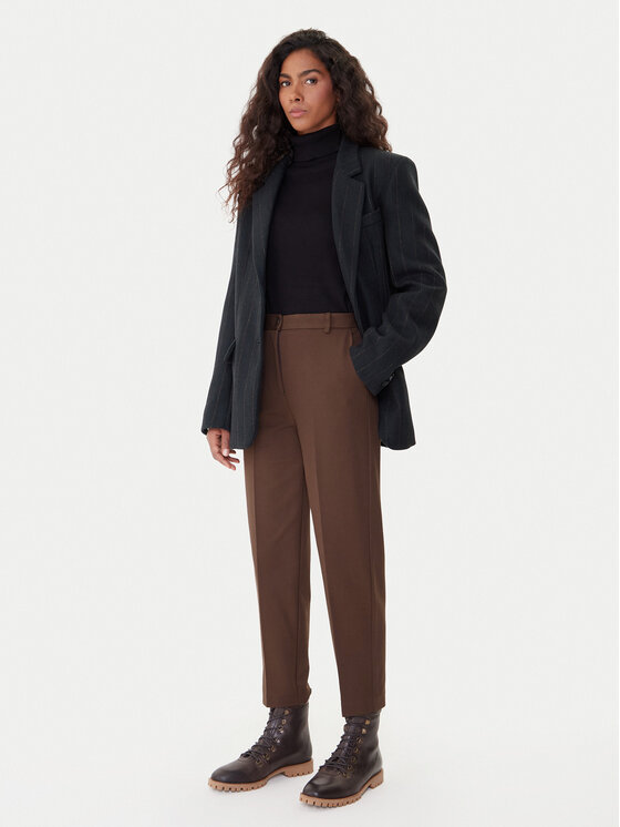 ViCOLO ViCOLO Pantaloni din material TF0229 Maro Regular Fit