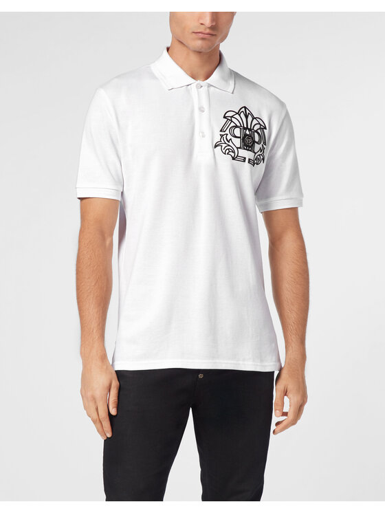 PHILIPP PLEIN PHILIPP PLEIN Polo 14767 Biały Slim Fit