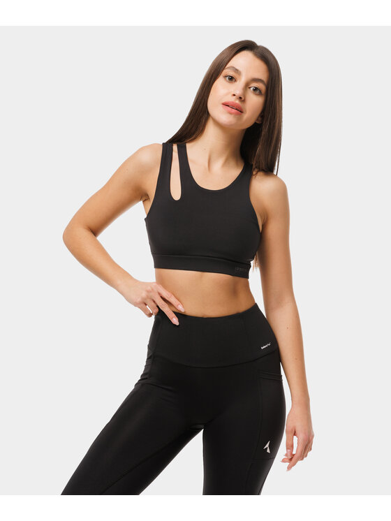 Carpatree Carpatree Biustonosz sportowy Fleur bra Czarny