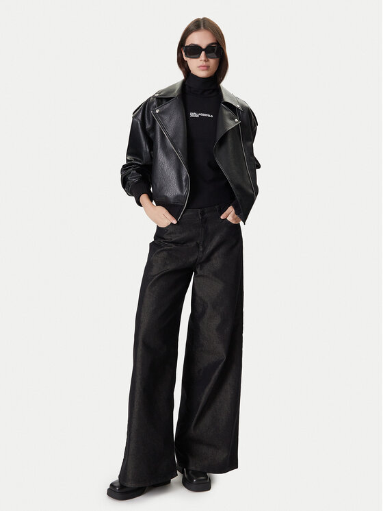 KARL LAGERFELD KARL LAGERFELD Džinsi A4W10097 Melns Wide Leg