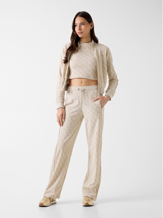 Guess Guess Spodnie materiałowe 182951 Beżowy Slim Fit