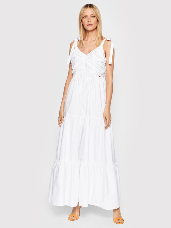 Fracomina Fracomina Sommerkleid FP22SD3012W40001 Weiß Regular Fit