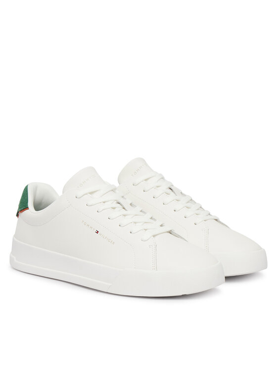 Tommy Hilfiger Tommy Hilfiger Sneakersy Th Court Core Ess Leather FM0FM05367 Biela