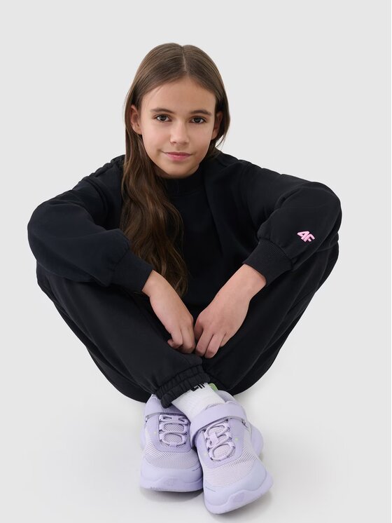 4F 4F Mikina 4FJWSS25TSWSF1479-20S Čierna Regular Fit