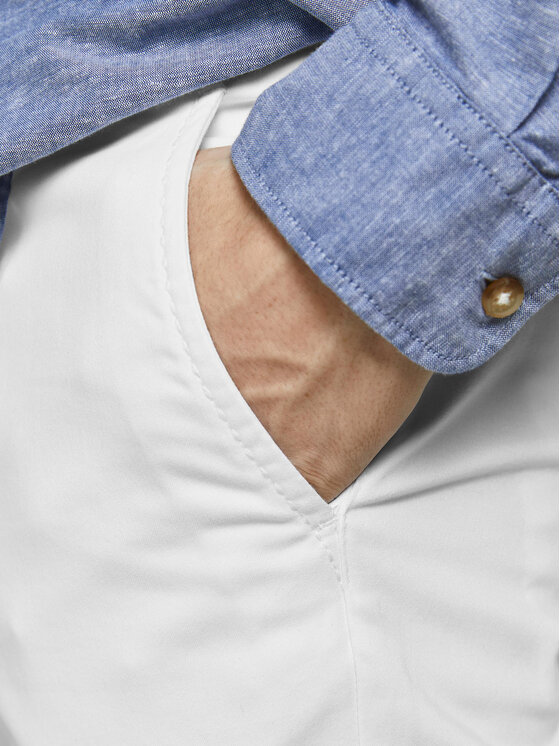 Jack & Jones Jack & Jones Pantaloni chino Marco 12150148 Alb Slim Fit