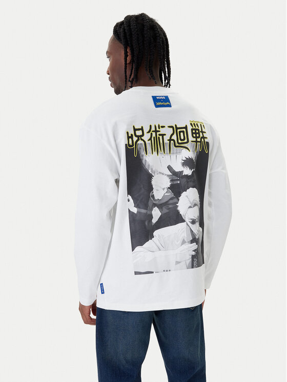 HUGO Longsleeve Nichaboso JJK 50554835 Biały Relaxed Fit