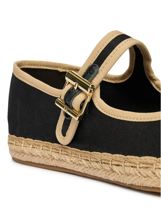 Tommy Hilfiger Tommy Hilfiger Espadrile Buckle Maryjane Espadrille FW0FW09239 Črna